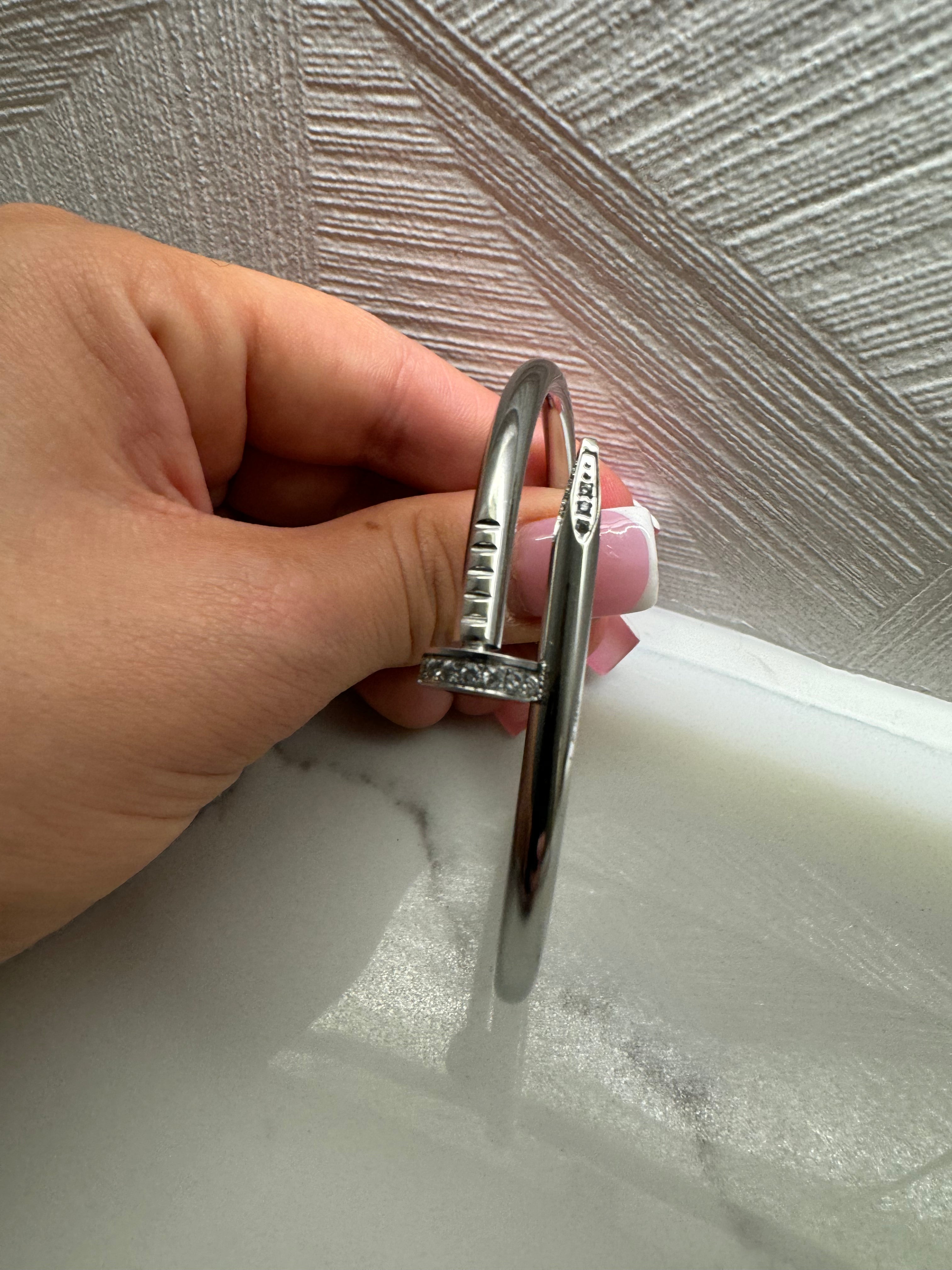Silver Nail Bracelet