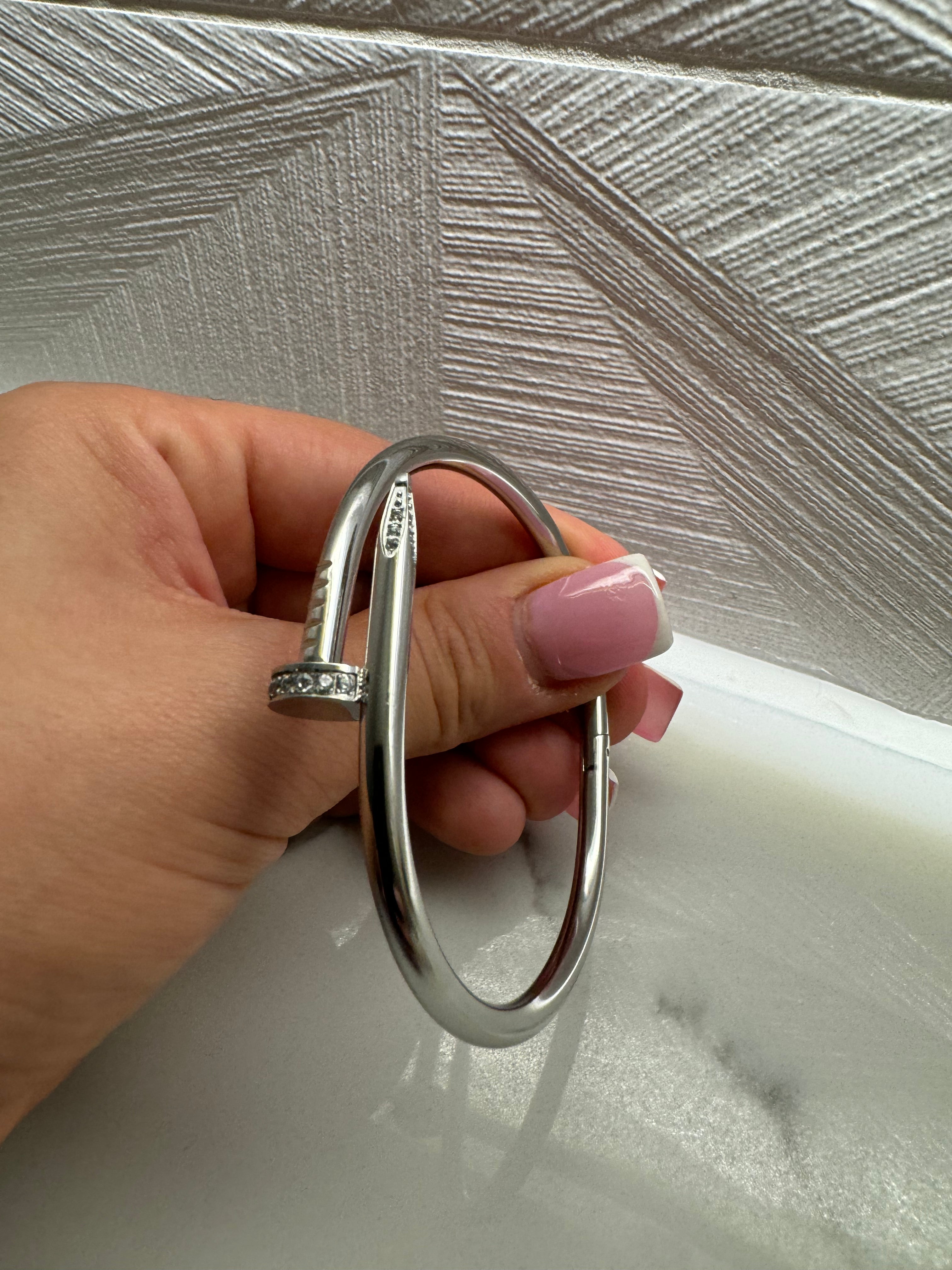 Silver Nail Bracelet