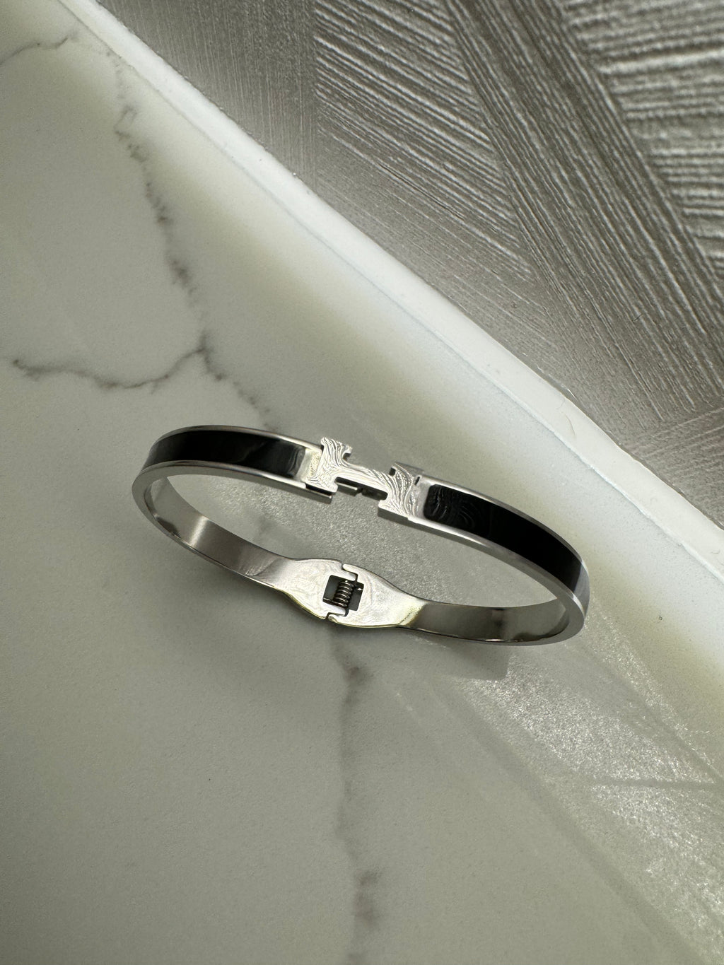 Silver H Bracelet