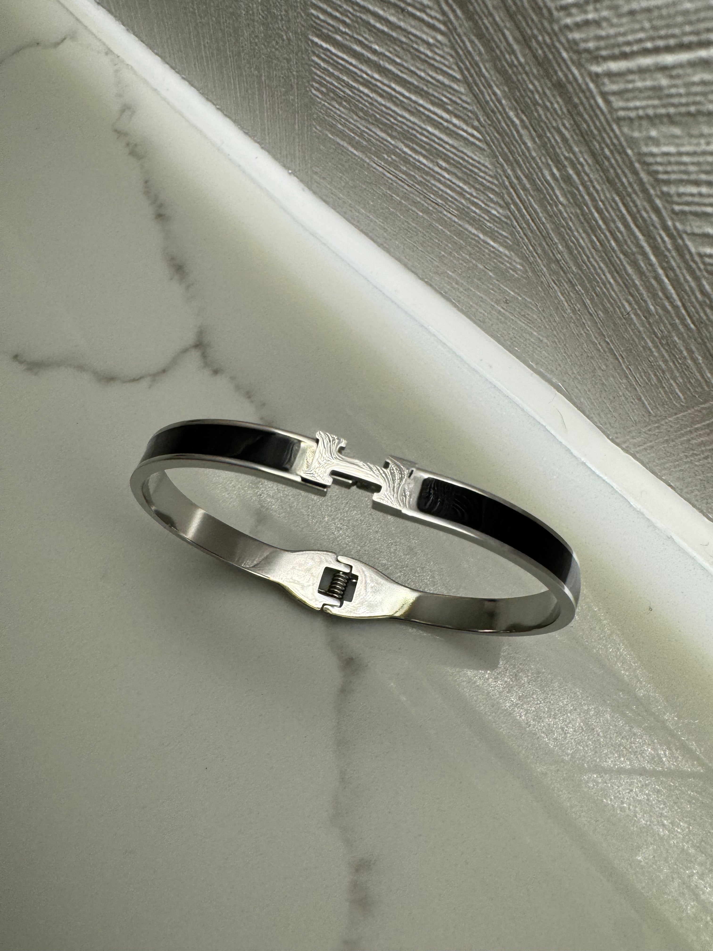 Silver H Bracelet