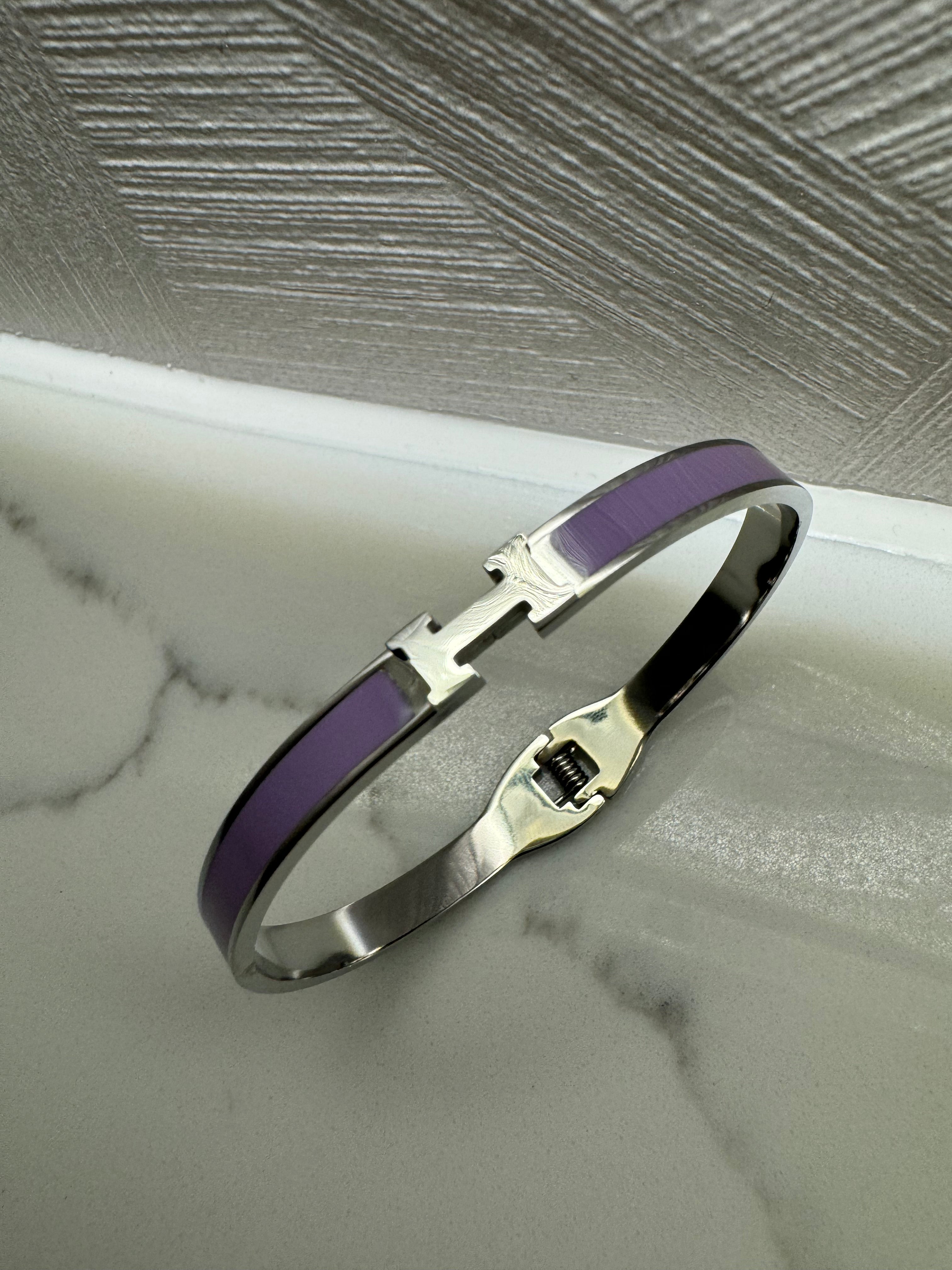 Silver H Bracelet