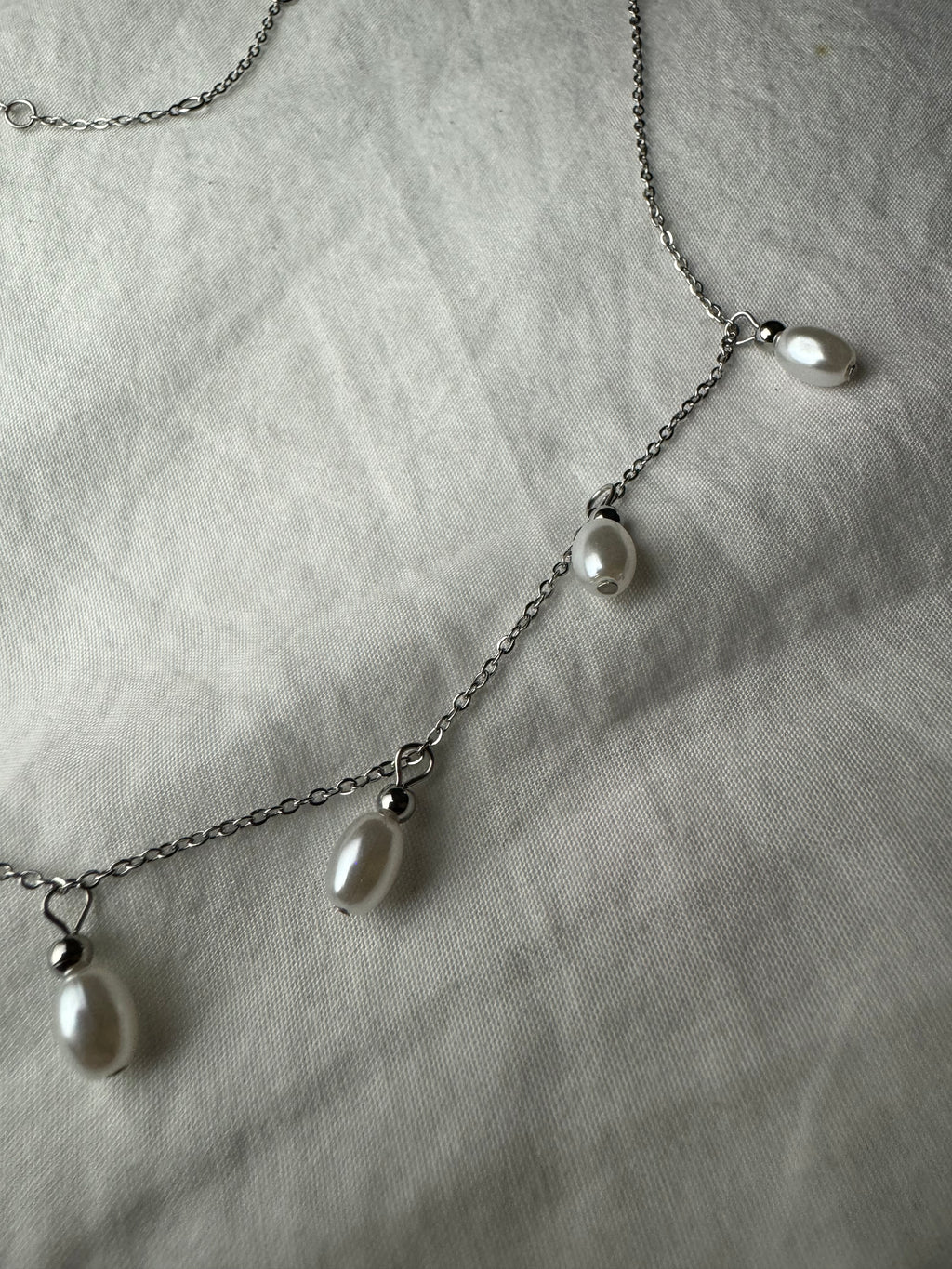 Silver Pearl Necklace
