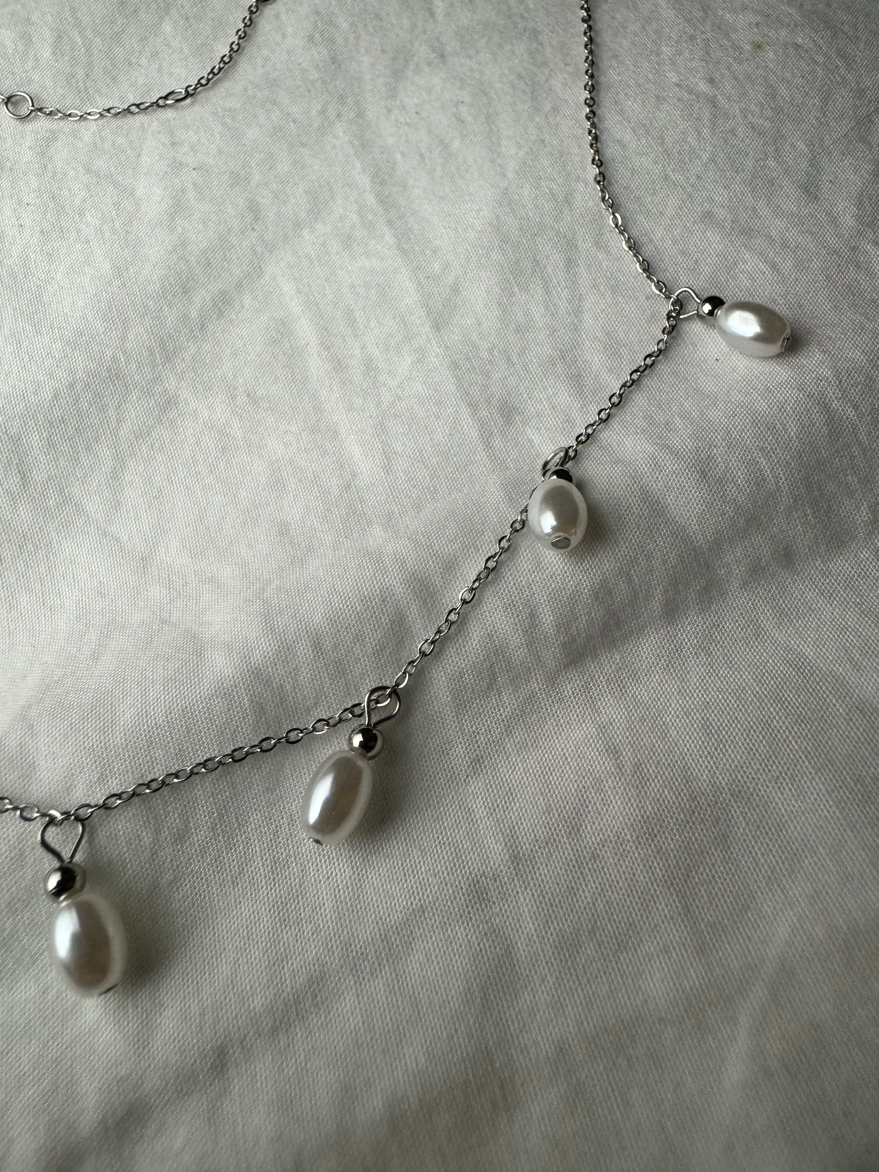 Silver Pearl Necklace