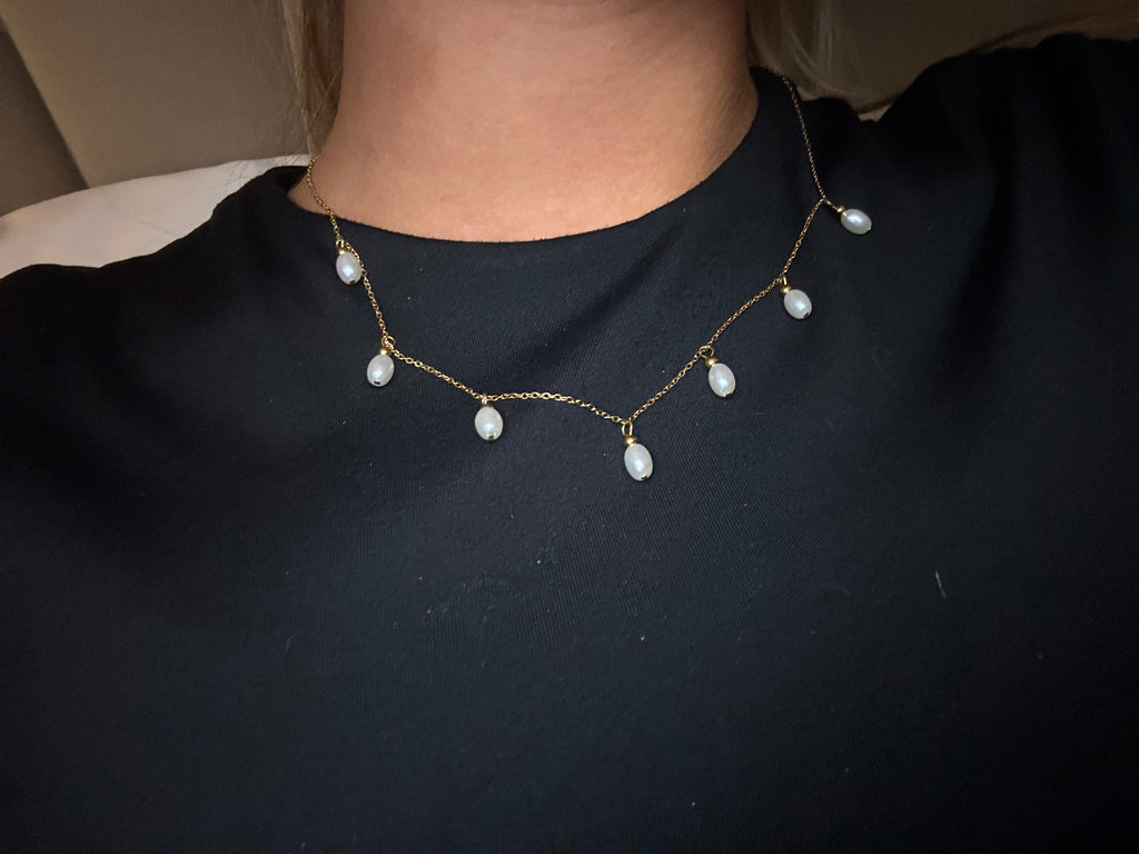Silver Pearl Necklace