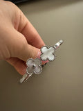 Silver Clover Bangles