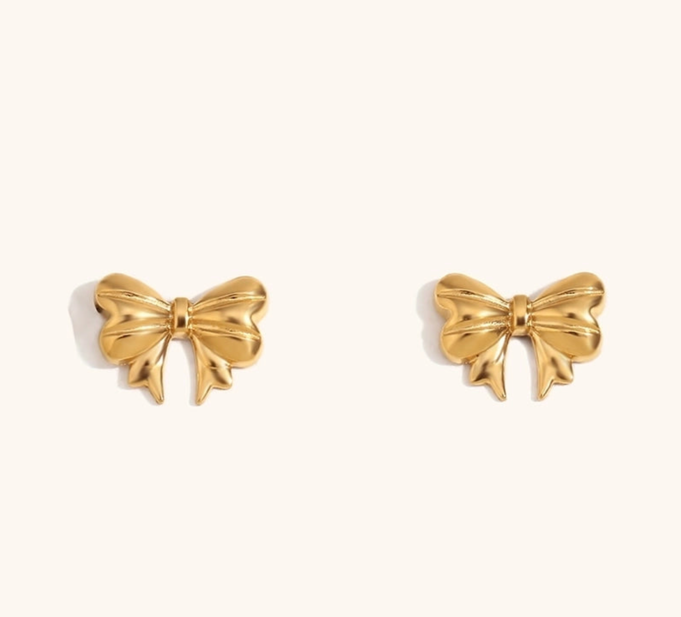 Gold Bow Earrings