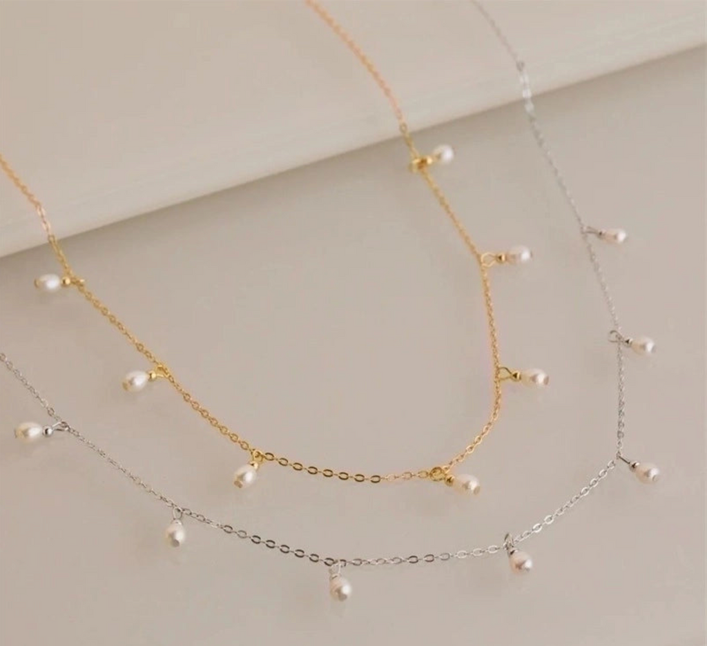 Silver Pearl Necklace