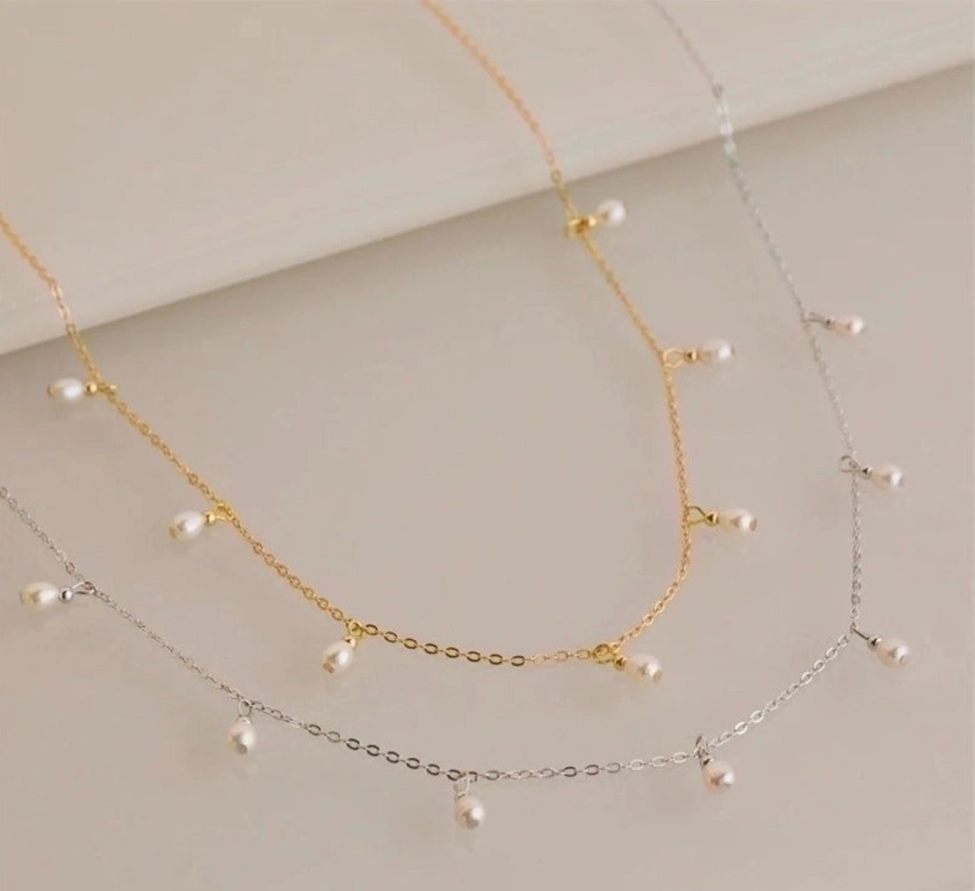 Silver Pearl Necklace